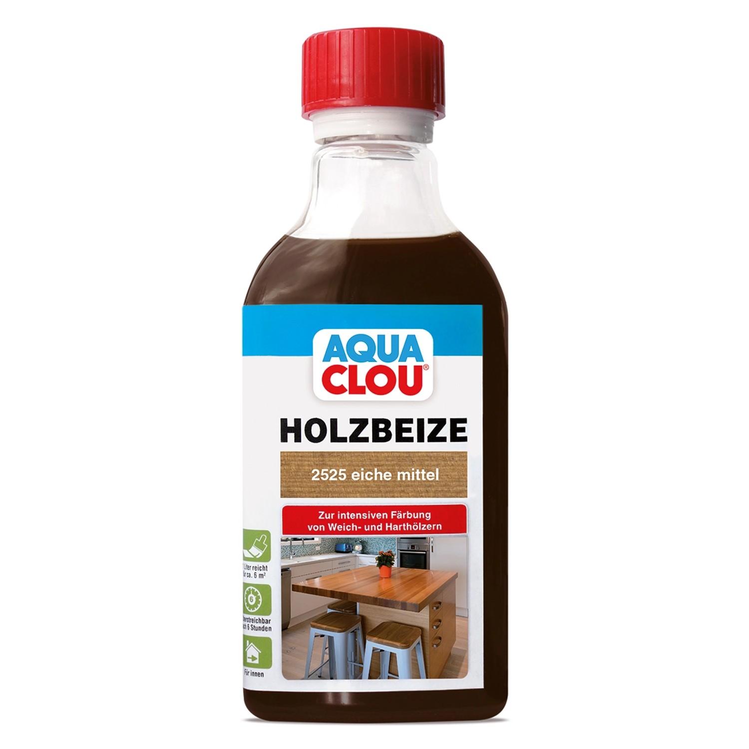 Aqua Clou Holzbeize Eiche Mittel 250 ml von CLOU