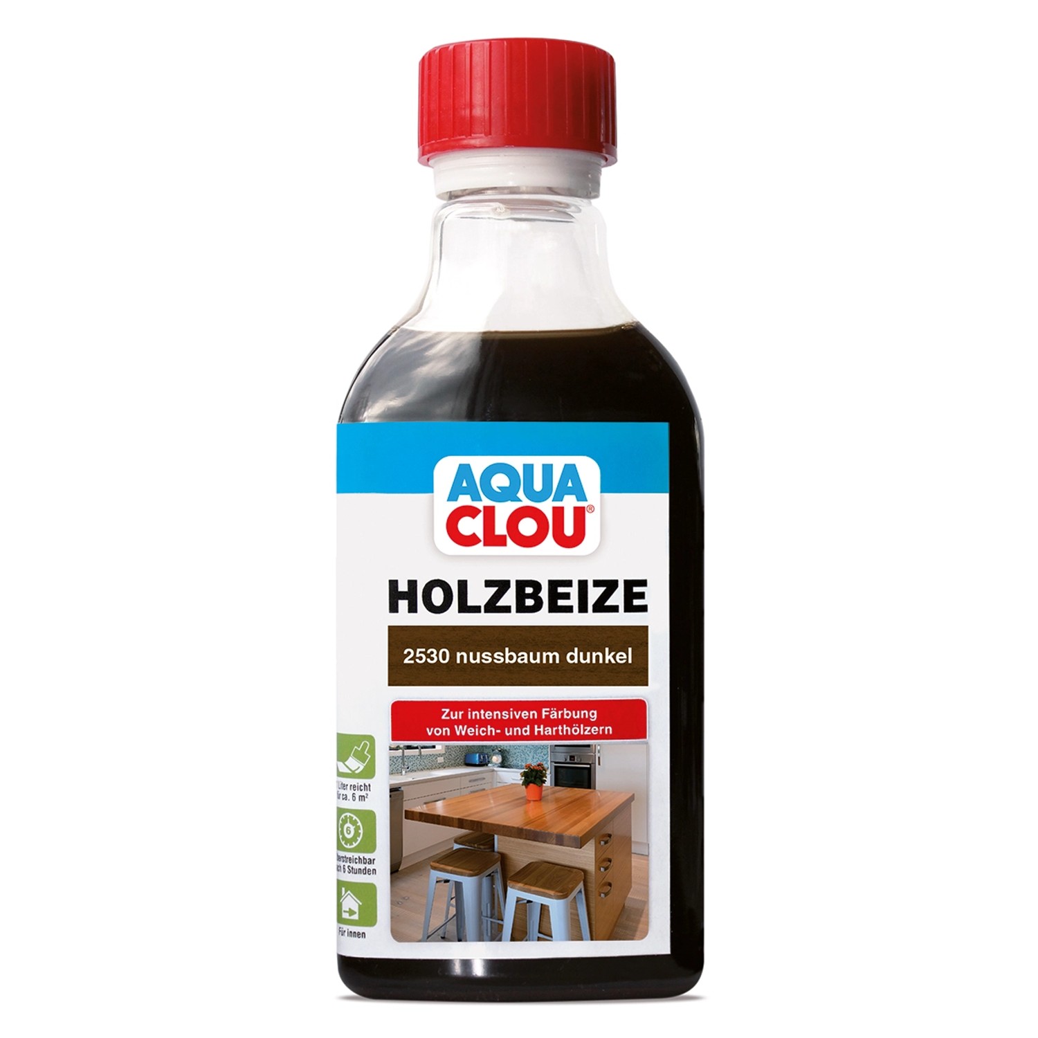 Aqua Clou Holzbeize Nussbaum Dunkel 250 ml von CLOU