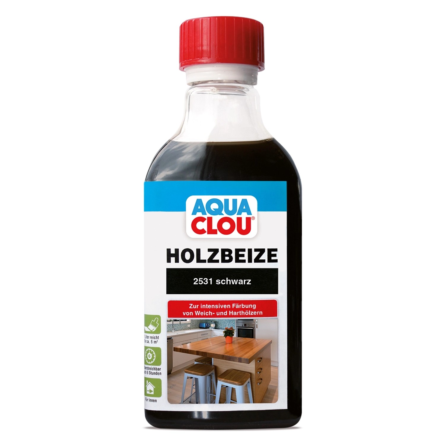 Aqua Clou Holzbeize Schwarz 250 ml von CLOU