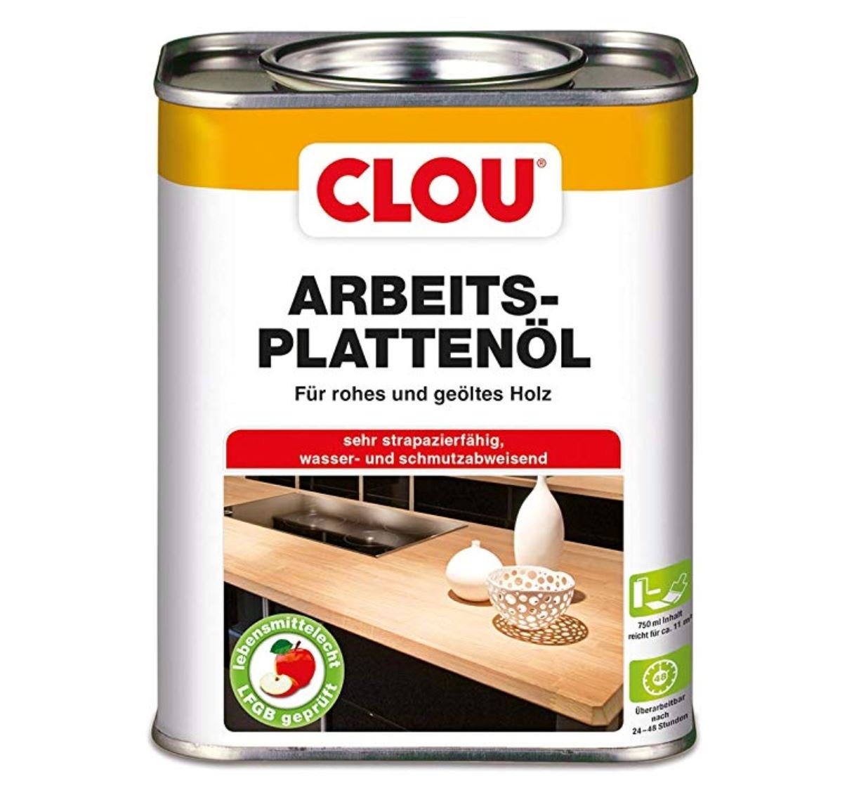 CLOU CLOU Arbeitsplattenöl Farblos 750ml Holzpflegeöl CLOU CLOU Arbeitsplattenöl Farblos 750ml Holzpflegeöl von CLOU