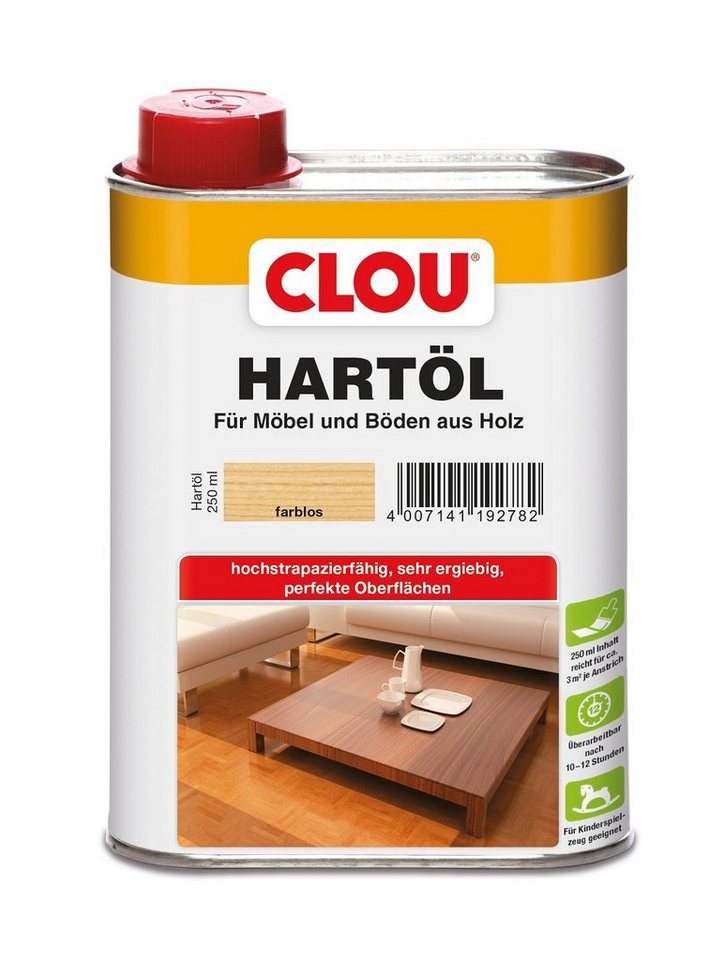 CLOU Hartholzöl CLOU Hartöl Farblos für Möbel und Böden 250ml CLOU Hartholzöl CLOU Hartöl Farblos für Möbel und Böden 250ml von CLOU