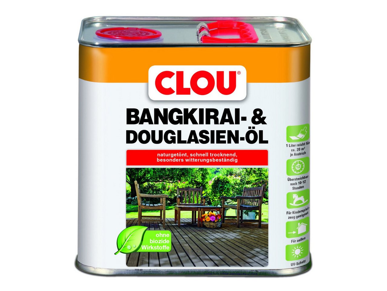 CLOU Hartholzöl Clou Bangkirai & Douglasien Öl 2,5 L von CLOU