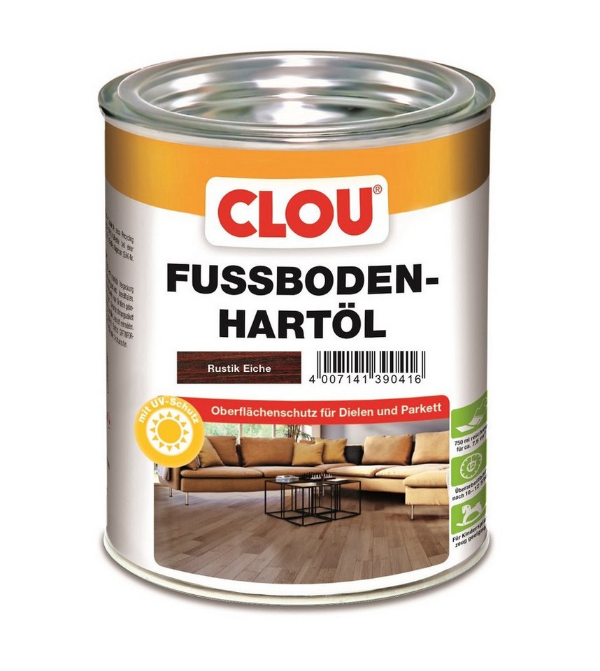 CLOU Hartholzöl Clou Fußboden Hartöl 750 ml eiche rustik von CLOU