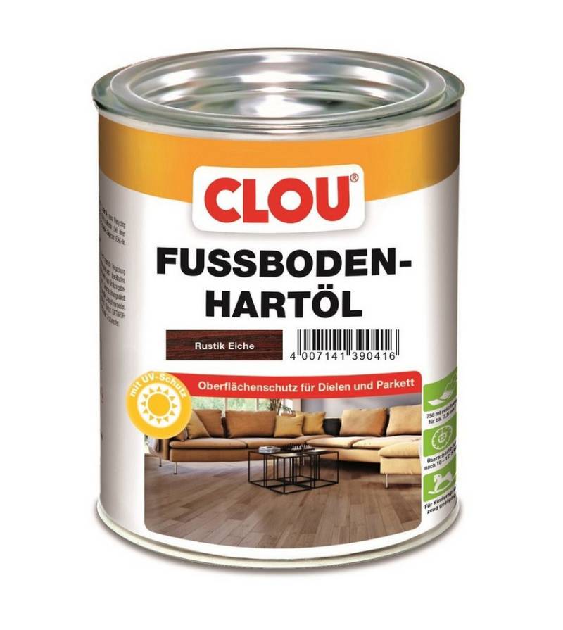 CLOU Hartholzöl Clou Fußboden Hartöl 750 ml eiche rustik von CLOU