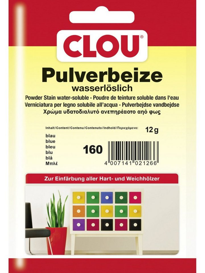 CLOU Holzbeize Clou Pulverbeize 12 g blau CLOU Holzbeize Clou Pulverbeize 12 g blau von CLOU