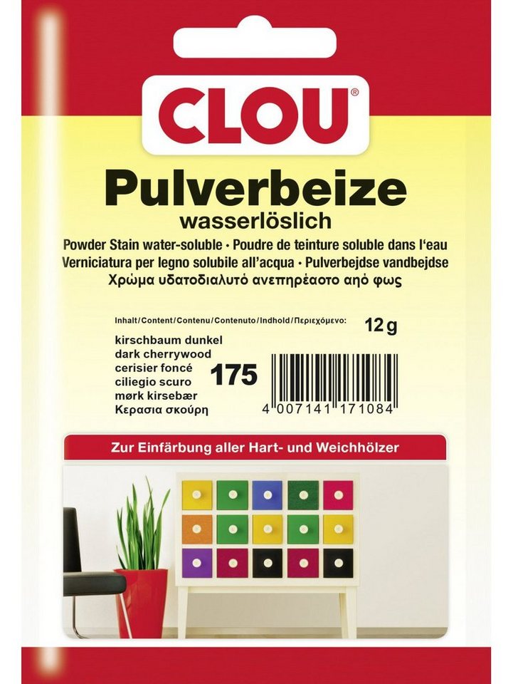 CLOU Holzbeize Clou Pulverbeize 12 g kirsche dunkel CLOU Holzbeize Clou Pulverbeize 12 g kirsche dunkel von CLOU