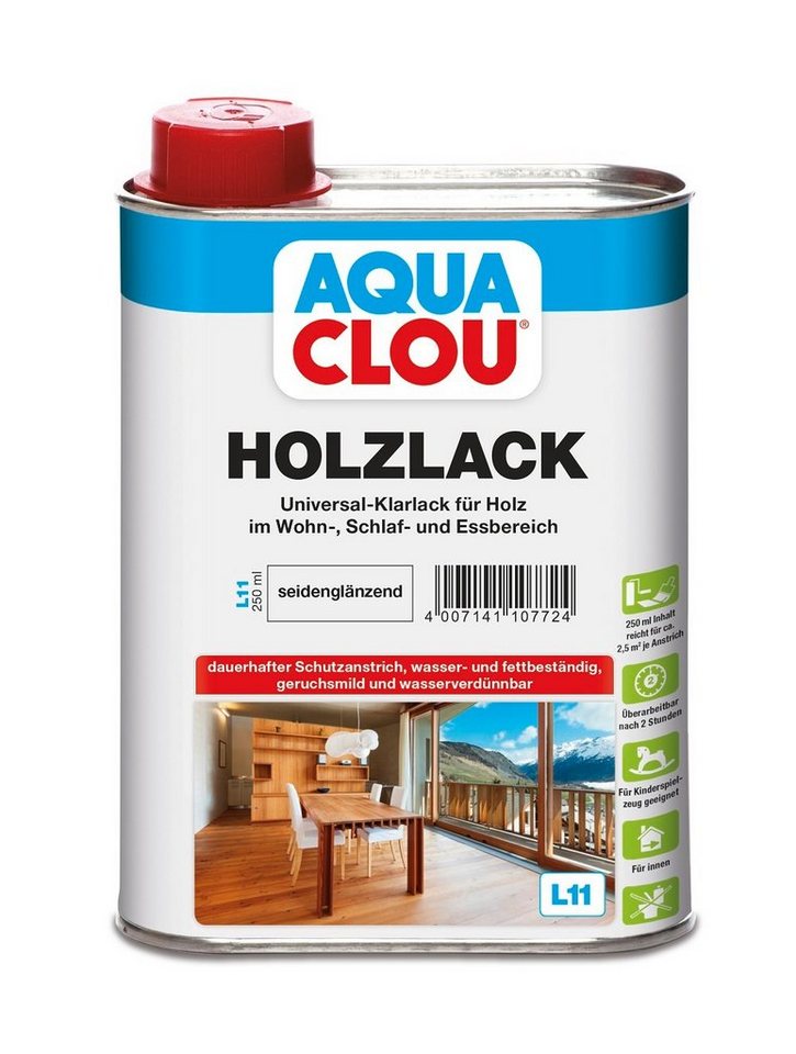 CLOU Holzlack CLOU Aqua Clou Holzlack Seidenglanz L 11 250ml CLOU Holzlack CLOU Aqua Clou Holzlack Seidenglanz L 11 250ml von CLOU