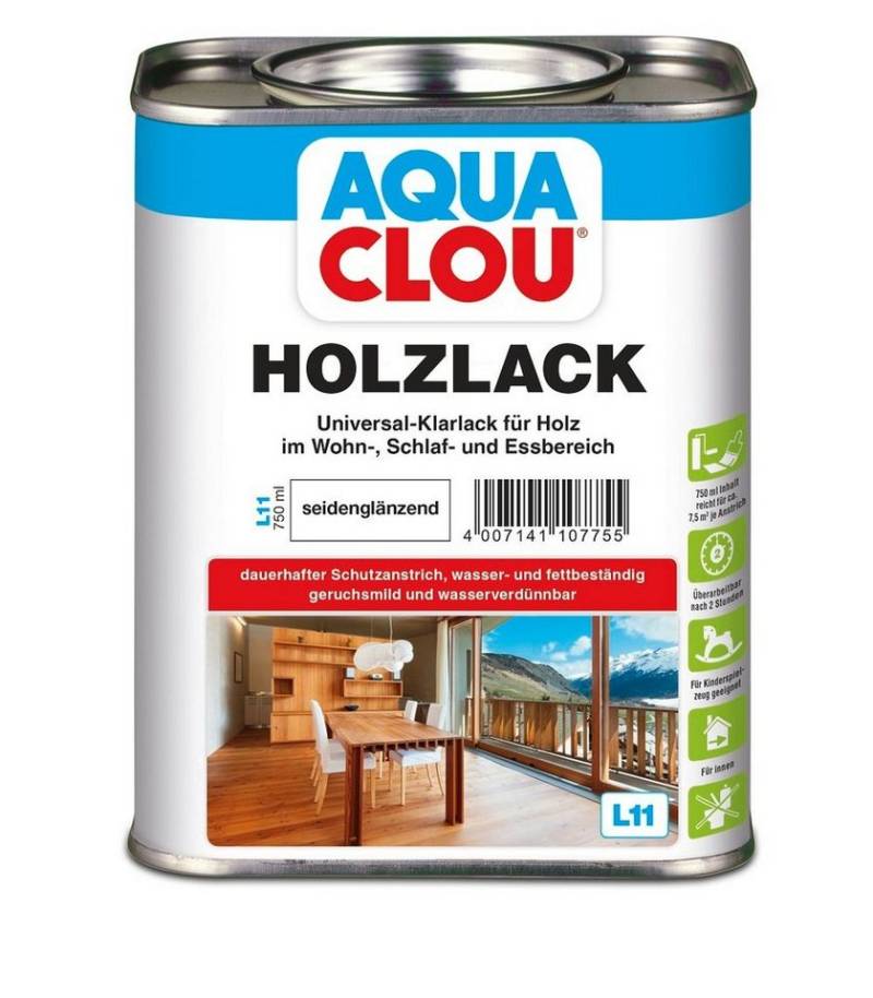 CLOU Holzlack CLOU Aqua Clou Holzlack Seidenglanz L 11 750ml von CLOU