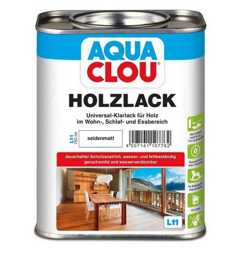 CLOU Holzlack CLOU Aqua Clou Holzlack Seidenmatt L 11 750ml von CLOU