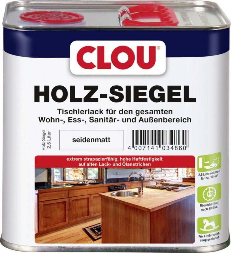 CLOU Holzlack Clou Holz Siegel 2,5 L seidenmatt von CLOU