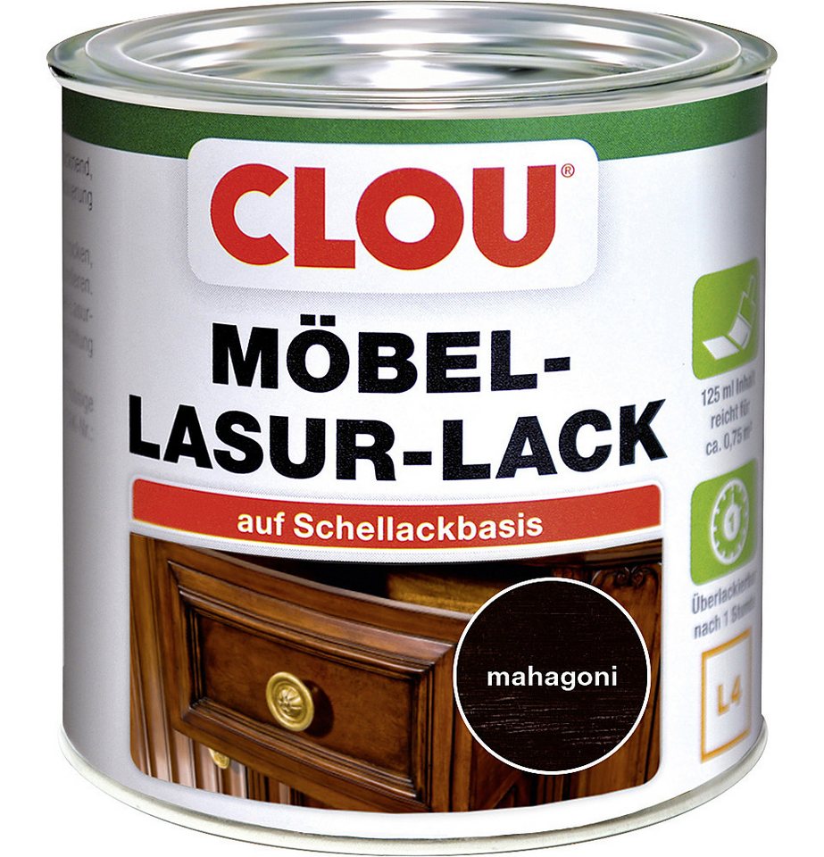 CLOU Holzlack Clou Möbel Lack L4 125 ml mahagoni CLOU Holzlack Clou Möbel Lack L4 125 ml mahagoni von CLOU