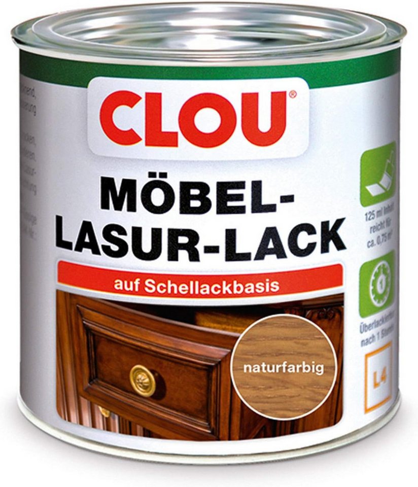 CLOU Holzlack Clou Möbel Lack L4 125 ml naturfarbig CLOU Holzlack Clou Möbel Lack L4 125 ml naturfarbig von CLOU