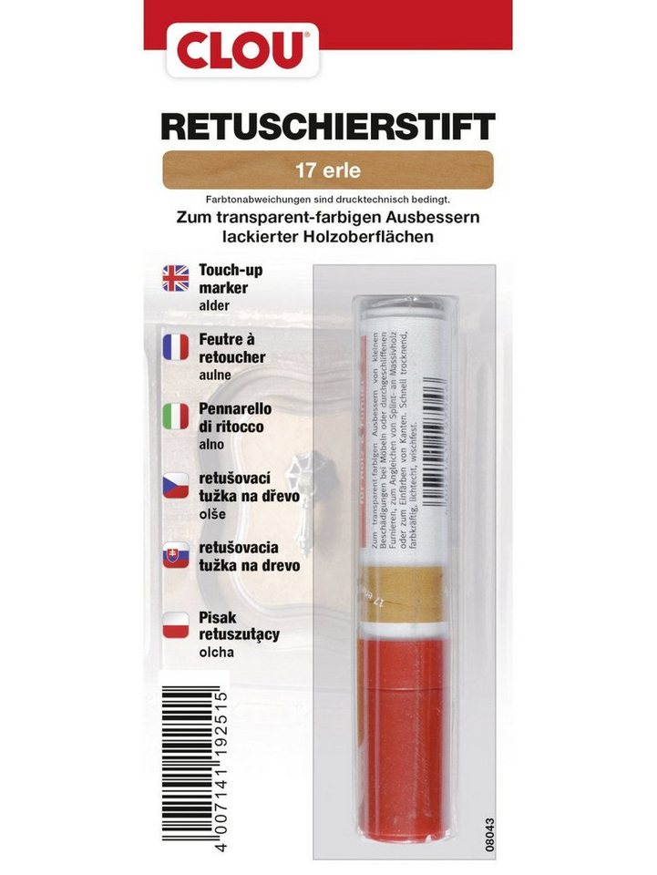 CLOU Holzlack Clou Retuschierstift erle von CLOU