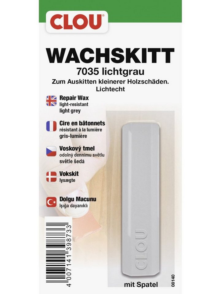 CLOU Holzlack Clou Wachskitt lichtgrau von CLOU