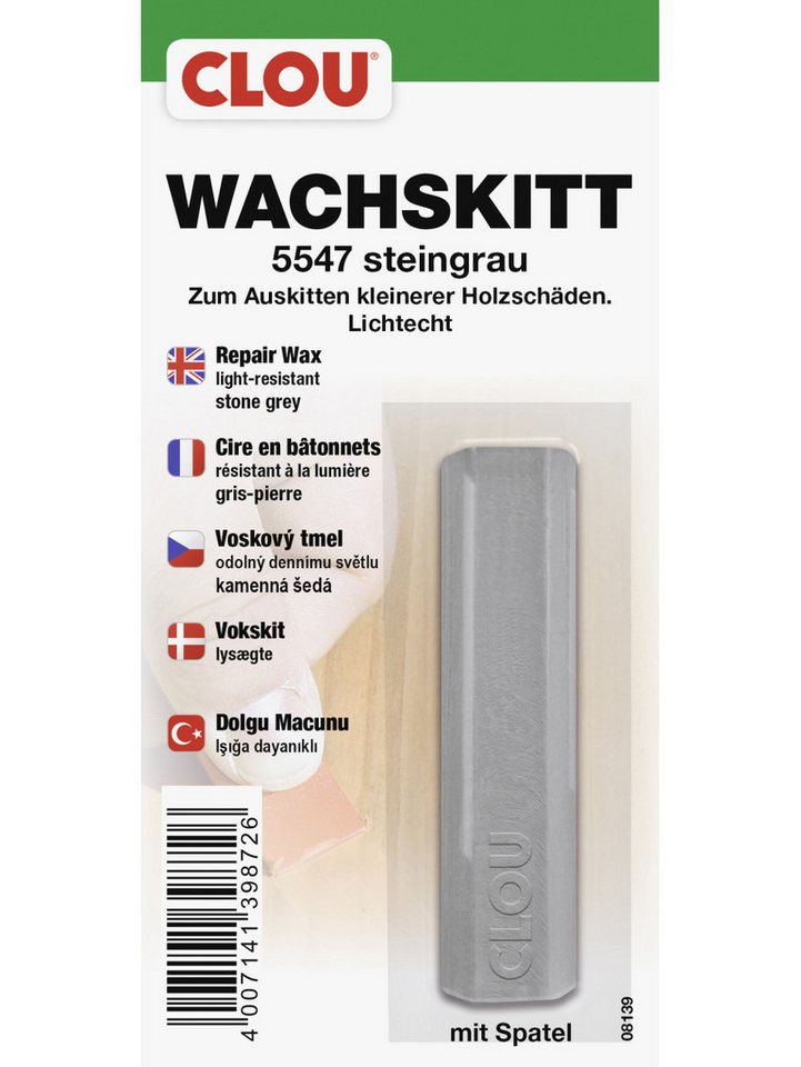 CLOU Holzlack Clou Wachskitt steingrau von CLOU