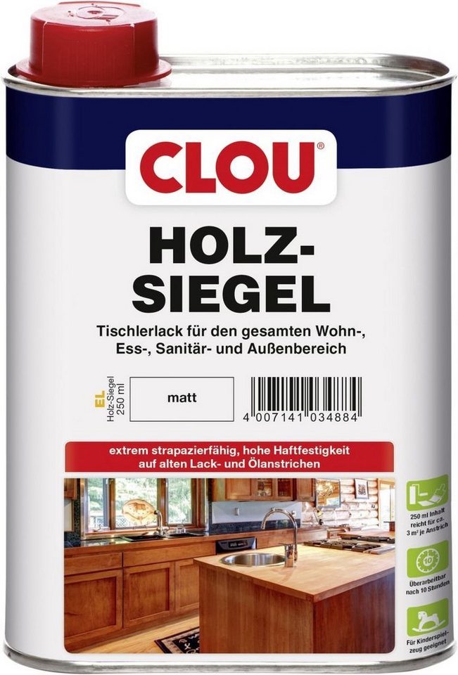 CLOU Holzschutzlasur Clou Holz Siegel 250 ml matt von CLOU