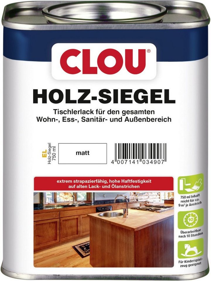 CLOU Holzschutzlasur Clou Holz Siegel 750 ml matt von CLOU