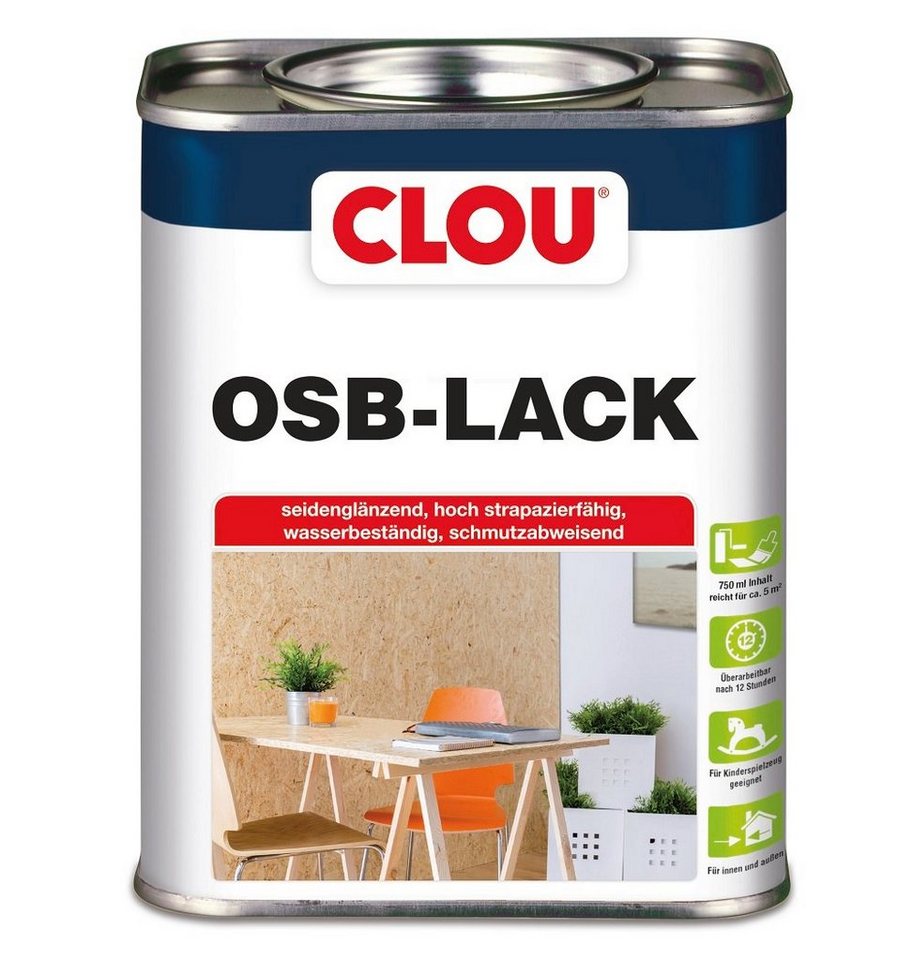 CLOU Klarlack CLOU OSB Lack Farblos 750ml CLOU Klarlack CLOU OSB Lack Farblos 750ml von CLOU