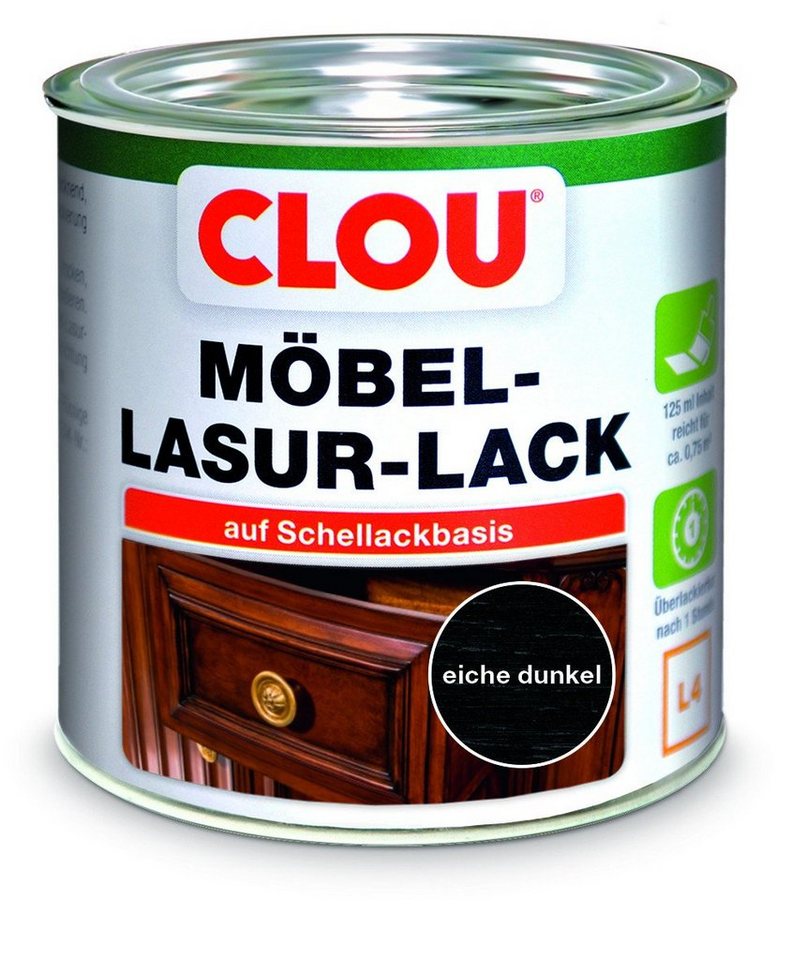 CLOU Holzlack Clou Möbel Lack L4 125 ml eiche dunkel CLOU Holzlack Clou Möbel Lack L4 125 ml eiche dunkel von CLOU