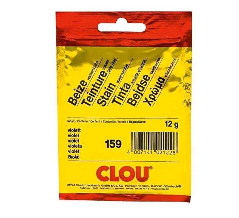 CLOU Pulverbeize CLOU Beize wasserlöslich Violett Nr. 159 für Wasser zum selbst ansetze von CLOU