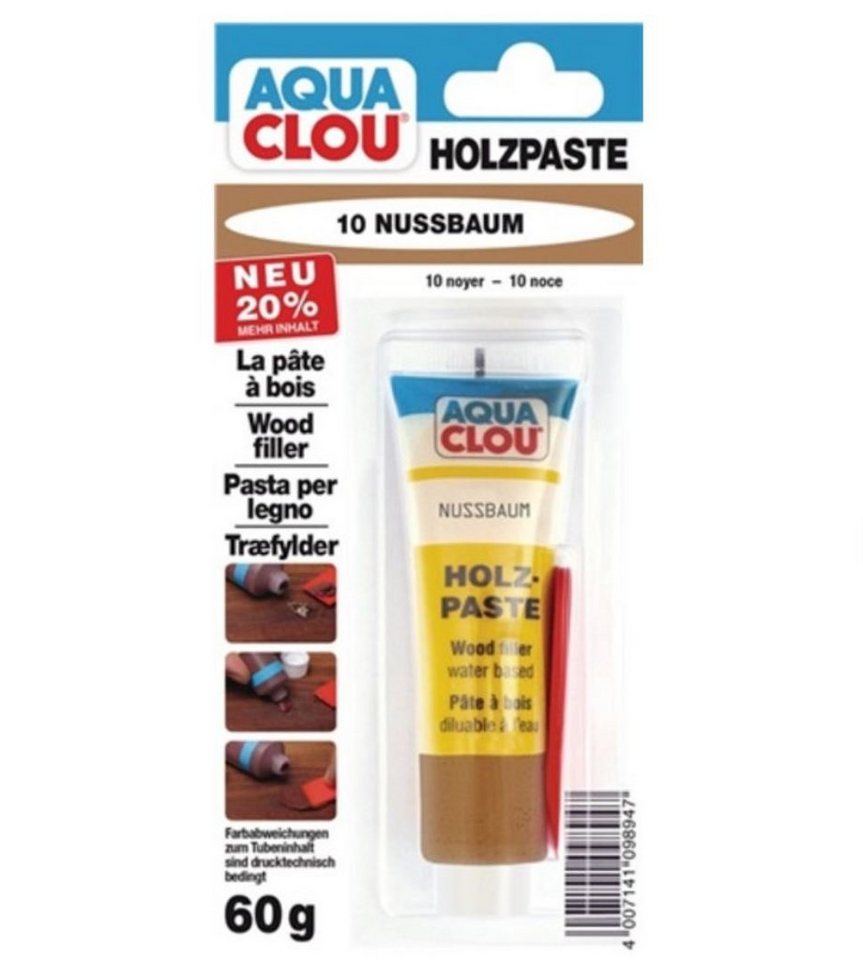CLOU Spachtelmasse CLOU Aqua Clou Holzpaste 10 Nußbaum mit Spatel 60g CLOU Spachtelmasse CLOU Aqua Clou Holzpaste 10 Nußbaum mit Spatel 60g von CLOU
