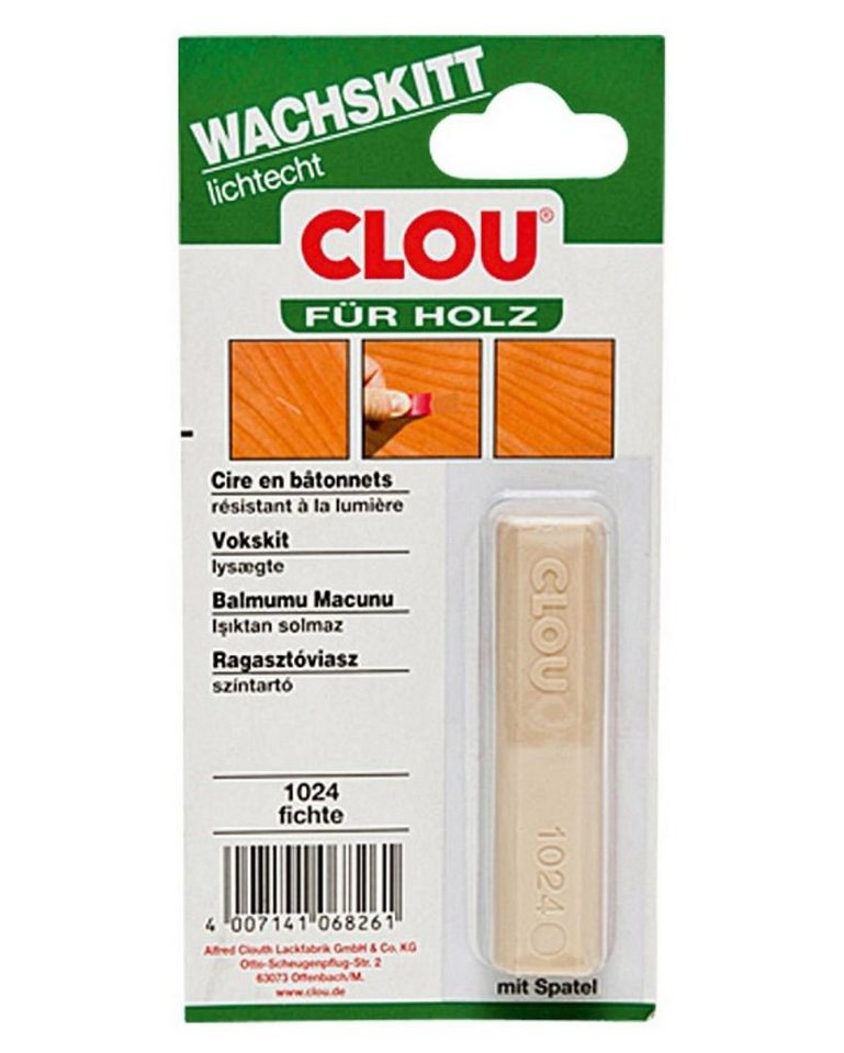 CLOU Spachtelmasse CLOU Wachskitt Stange 1024 Fichte von CLOU