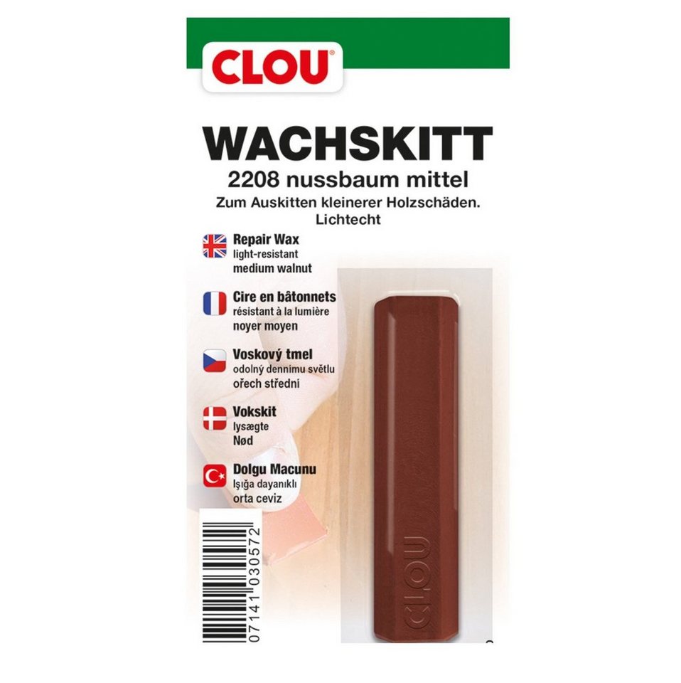 CLOU Spachtelmasse CLOU Wachskitt Stange 2208 Nussbaum mittel CLOU Spachtelmasse CLOU Wachskitt Stange 2208 Nussbaum mittel von CLOU