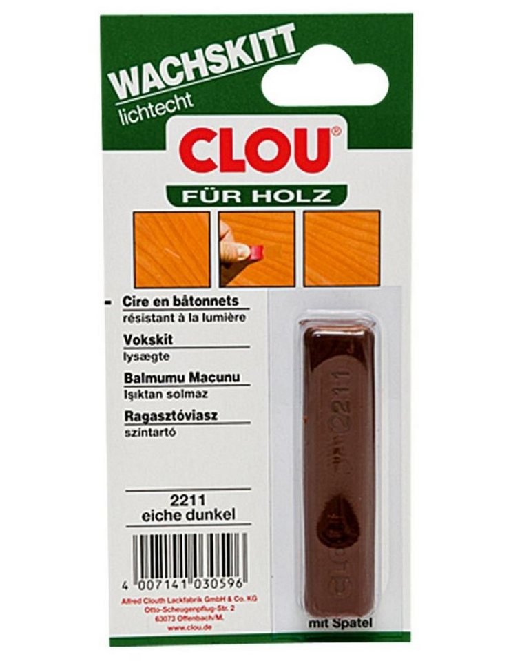 CLOU Spachtelmasse CLOU Wachskitt Stange 2211 Eiche Dunkel CLOU Spachtelmasse CLOU Wachskitt Stange 2211 Eiche Dunkel von CLOU