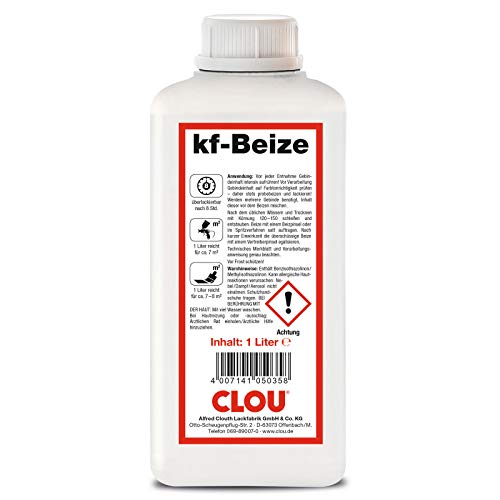 CLOU kf-Beize Nr. 2256 graubräunlich 1 Liter zur Verfärbung von Holz im Innenbereich von CLOU