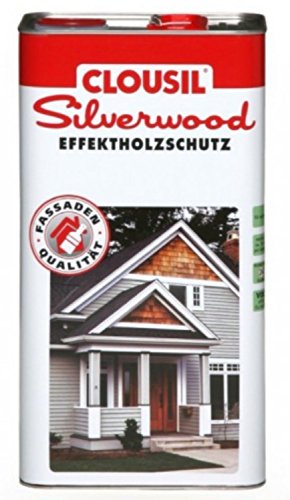 CLOUsil Silberlook Effektholzschutz edelbraun dunkel 2,5 L von CLOU