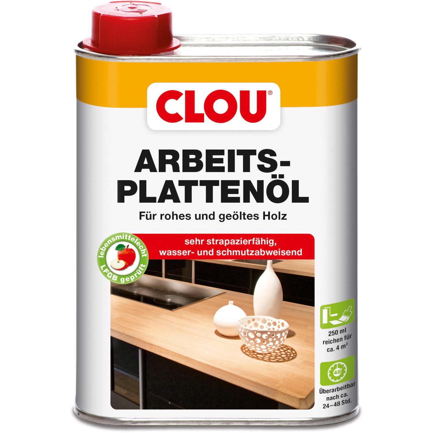 Clou Arbeitsplatten-Öl Transparent 250 ml Clou Arbeitsplatten-Öl Transparent 250 ml von CLOU