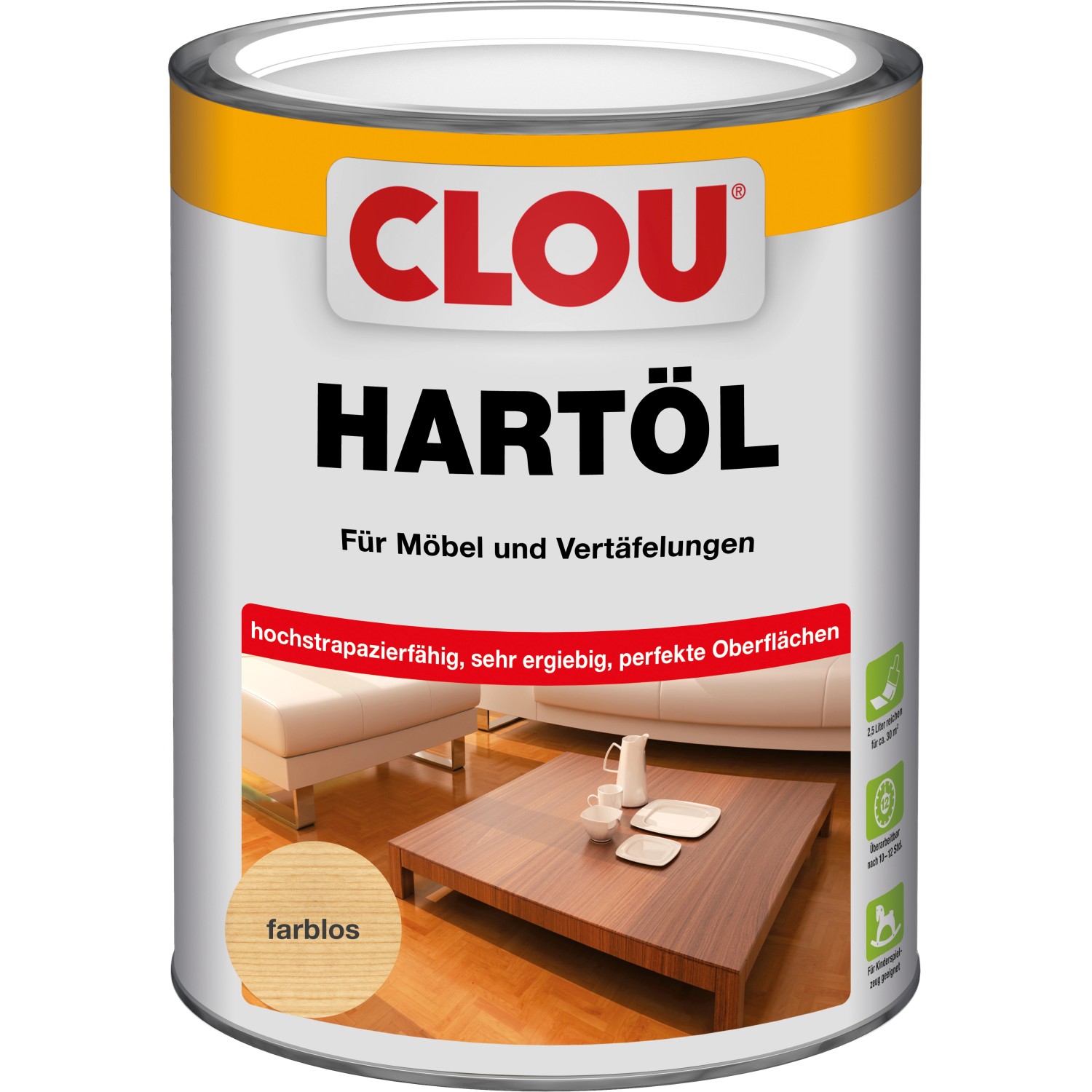 Clou Hartöl Transparent 2,5 l von CLOU