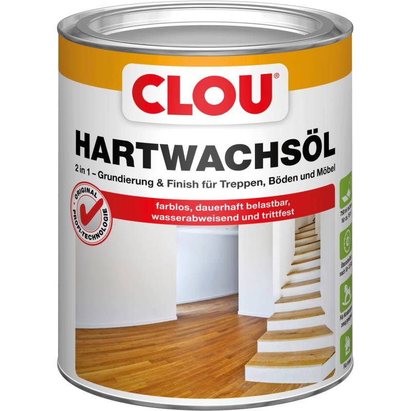 Clou Hartwachs-Öl Transparent seidenglänzend 750 ml von CLOU