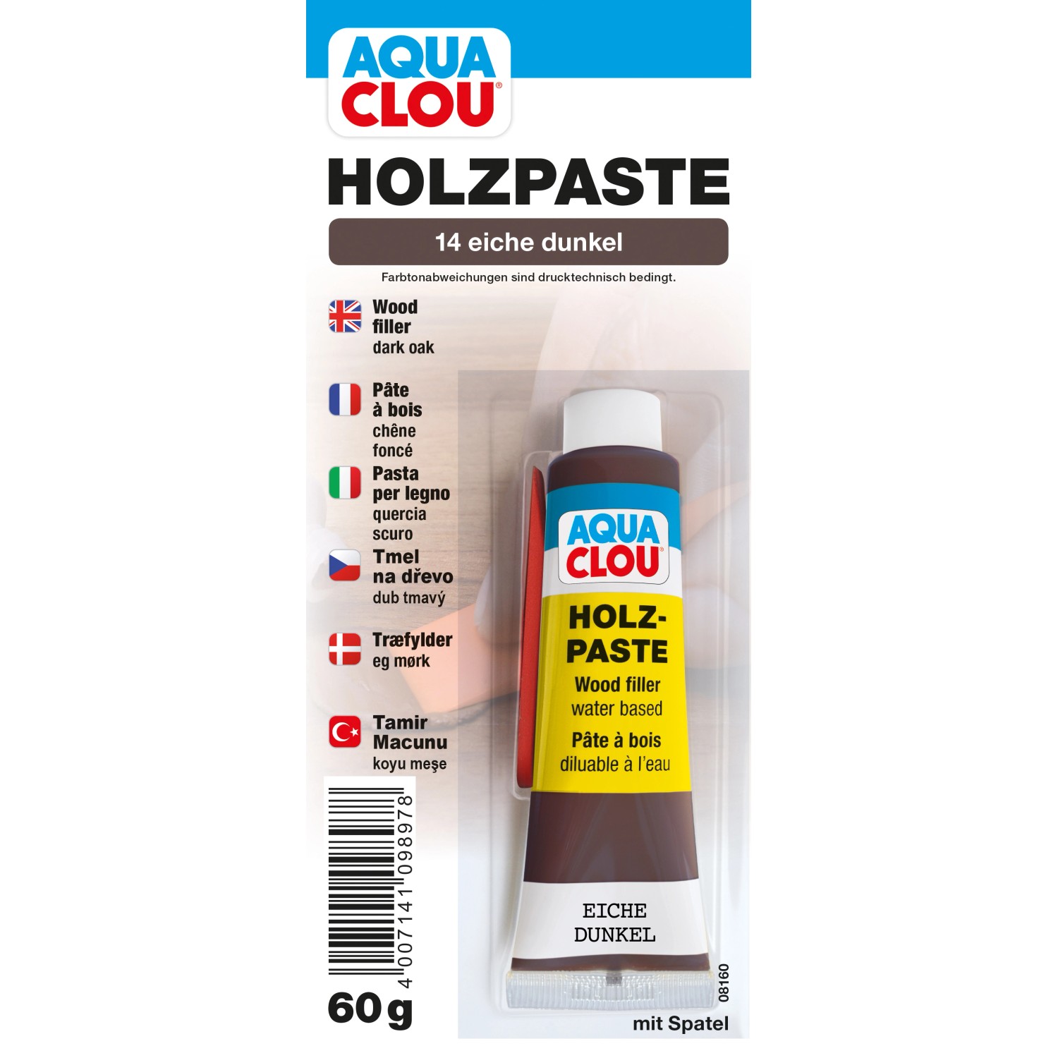 Clou Holzpaste wasserverdünnbar Eiche dunkel 60 g Clou Holzpaste wasserverdünnbar Eiche dunkel 60 g von CLOU