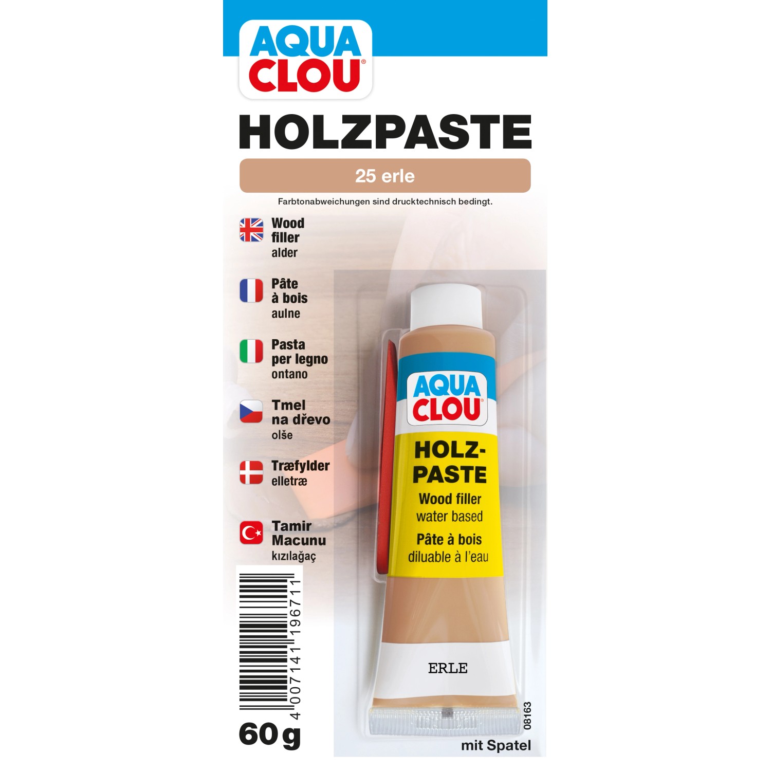 Clou Holzpaste wasserverdünnbar Erle 60 g von CLOU