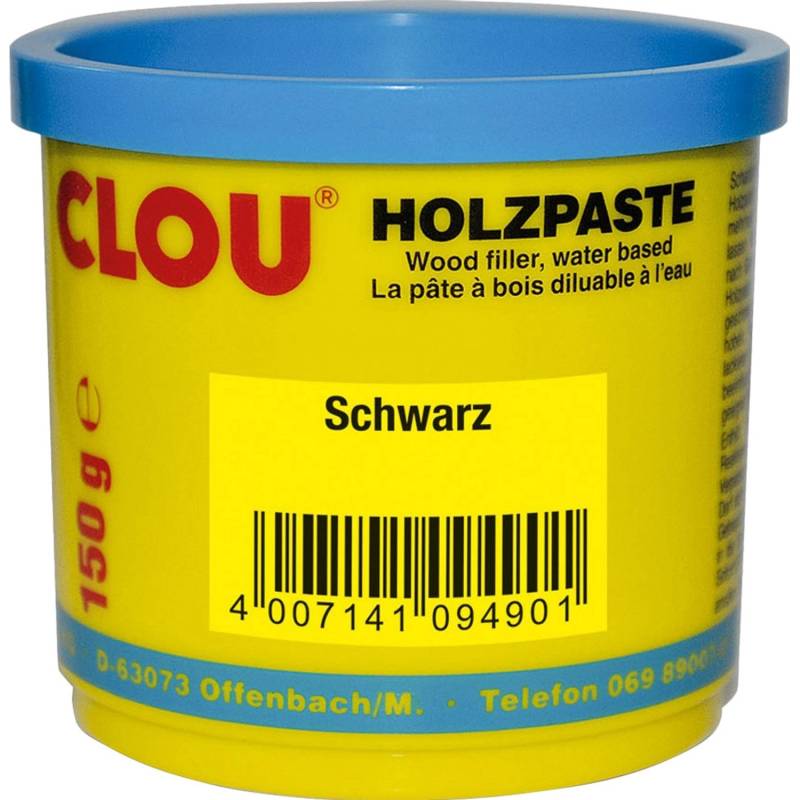 Clou Holzpaste wasserverdünnbar Schwarz 150 g von CLOU