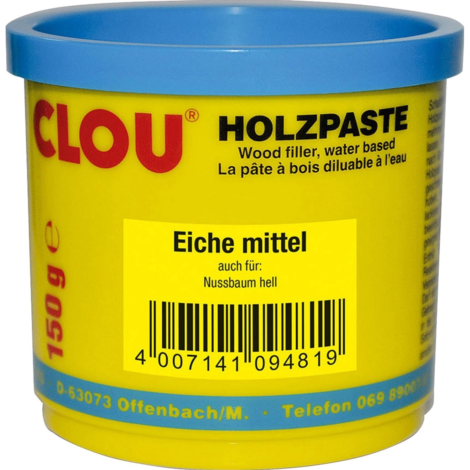 Clou Holzpaste wasserverdünnbar Eiche Mittel 150 g von CLOU