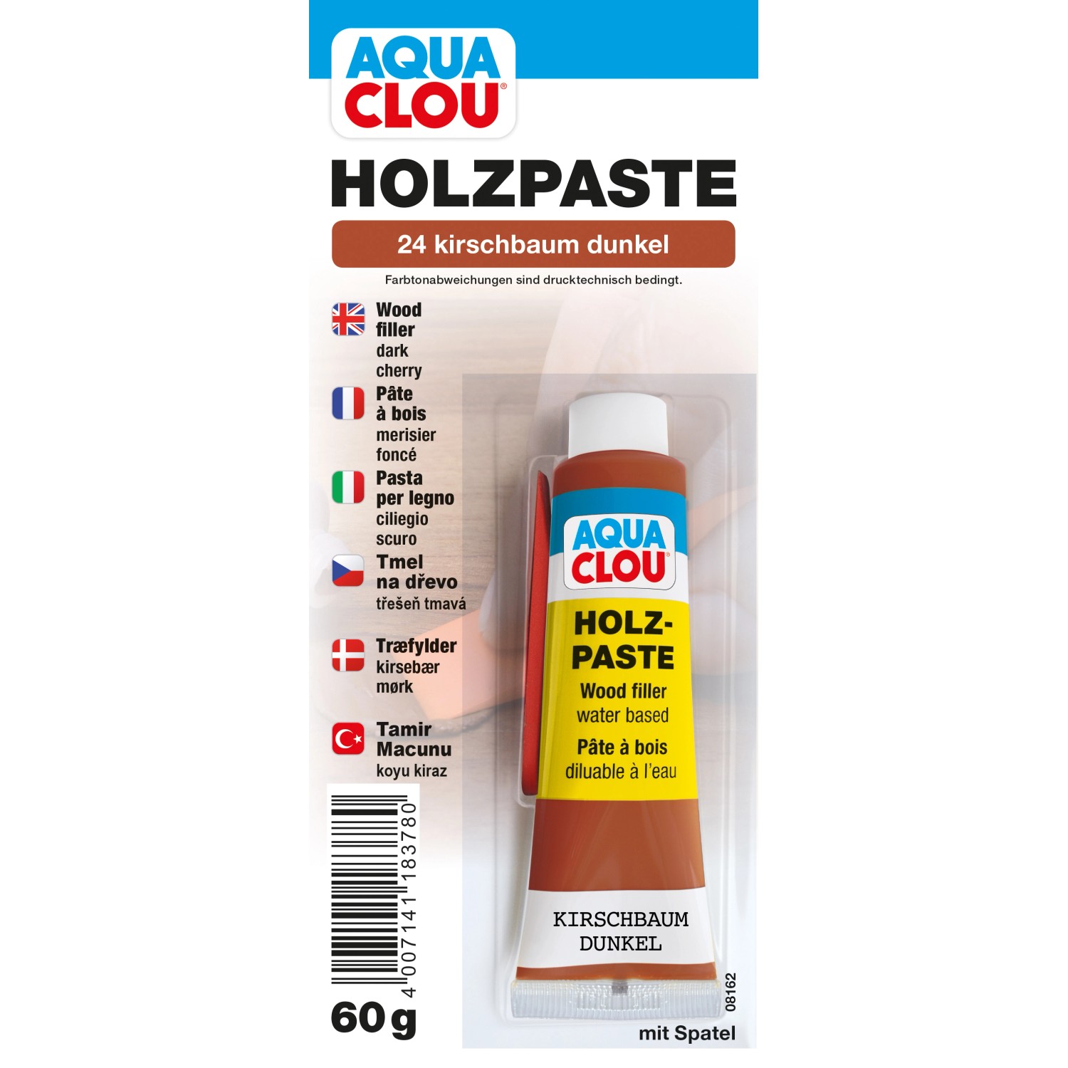 Clou Holzpaste wasserverdünnbar Kirschbaum Dunkel 60 g von CLOU