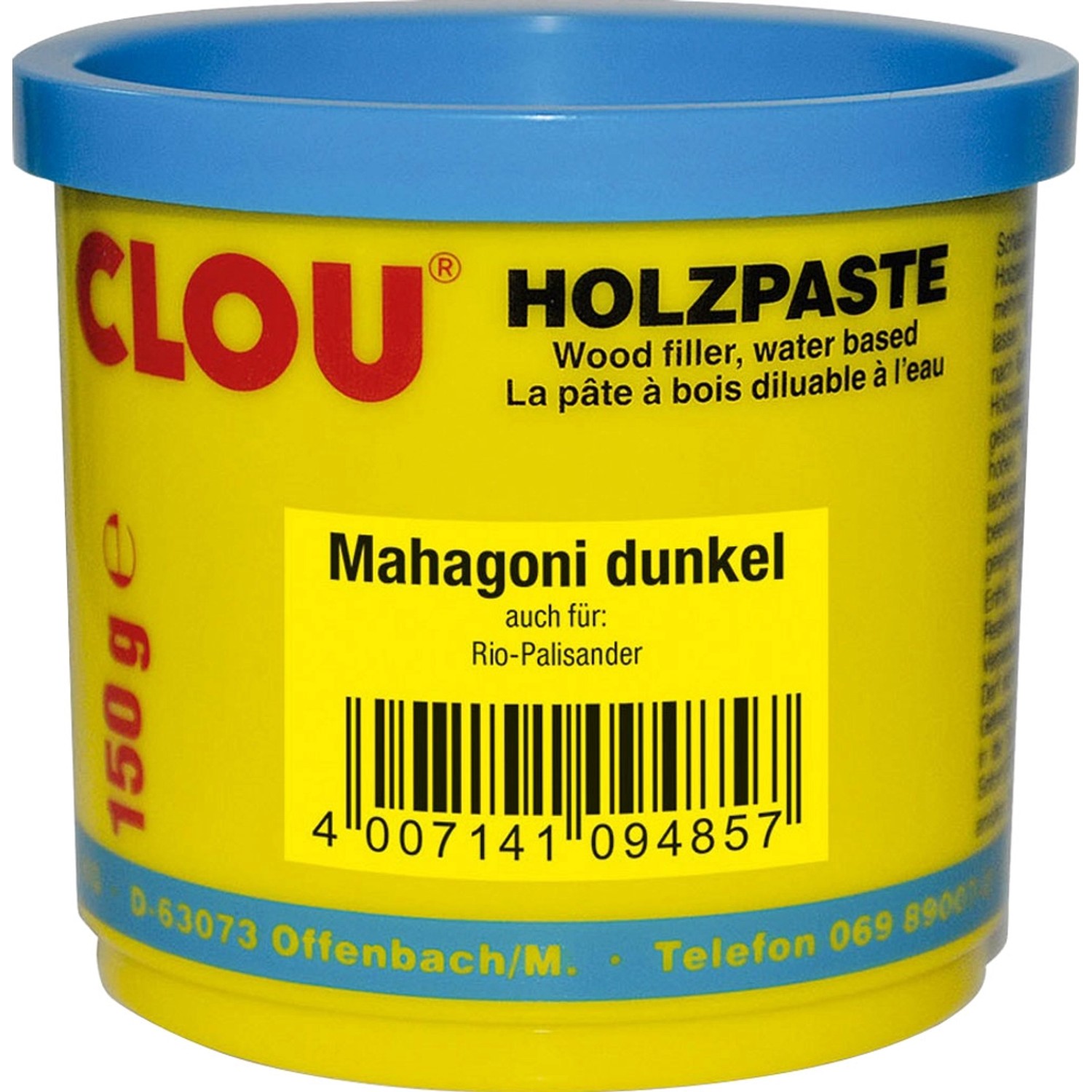 Clou Holzpaste wasserverdünnbar Mahagoni Dunkel 150 g von CLOU