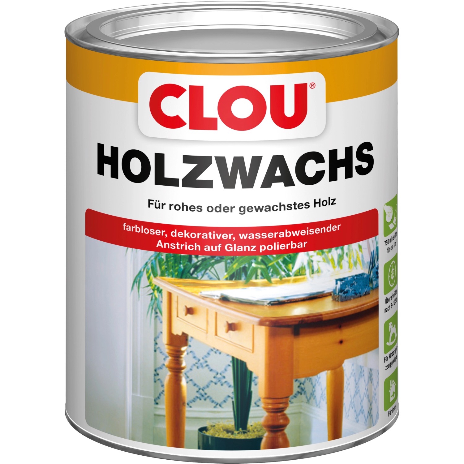 Clou Holzwachs Transparent 750 ml von CLOU