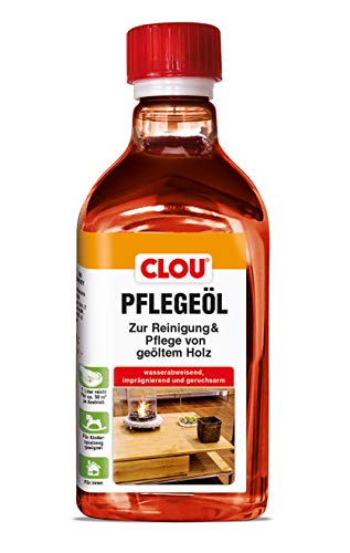 Clou Pflegeöl zur Reinigung und Pflege von geöltem Holz im Innenbereich, wasserabweisend und imprägnierend, 250ml von CLOU