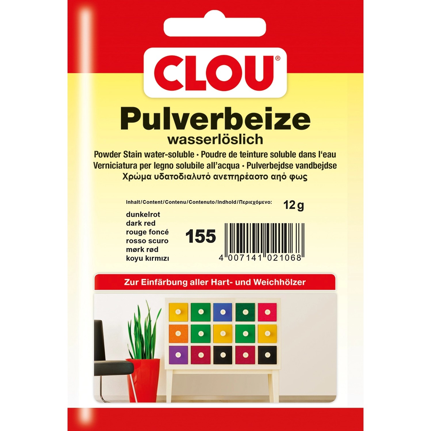 Clou Pulverbeize Dunkelrot 12 g von CLOU