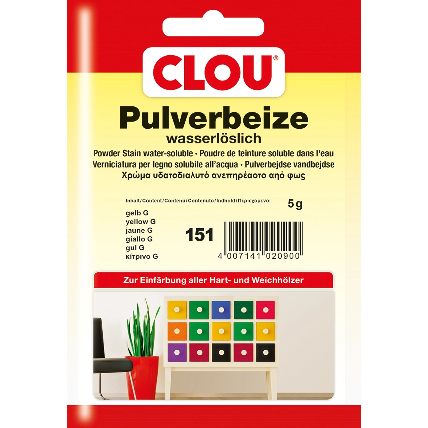 Clou Pulverbeize Gelb G 5 g von CLOU
