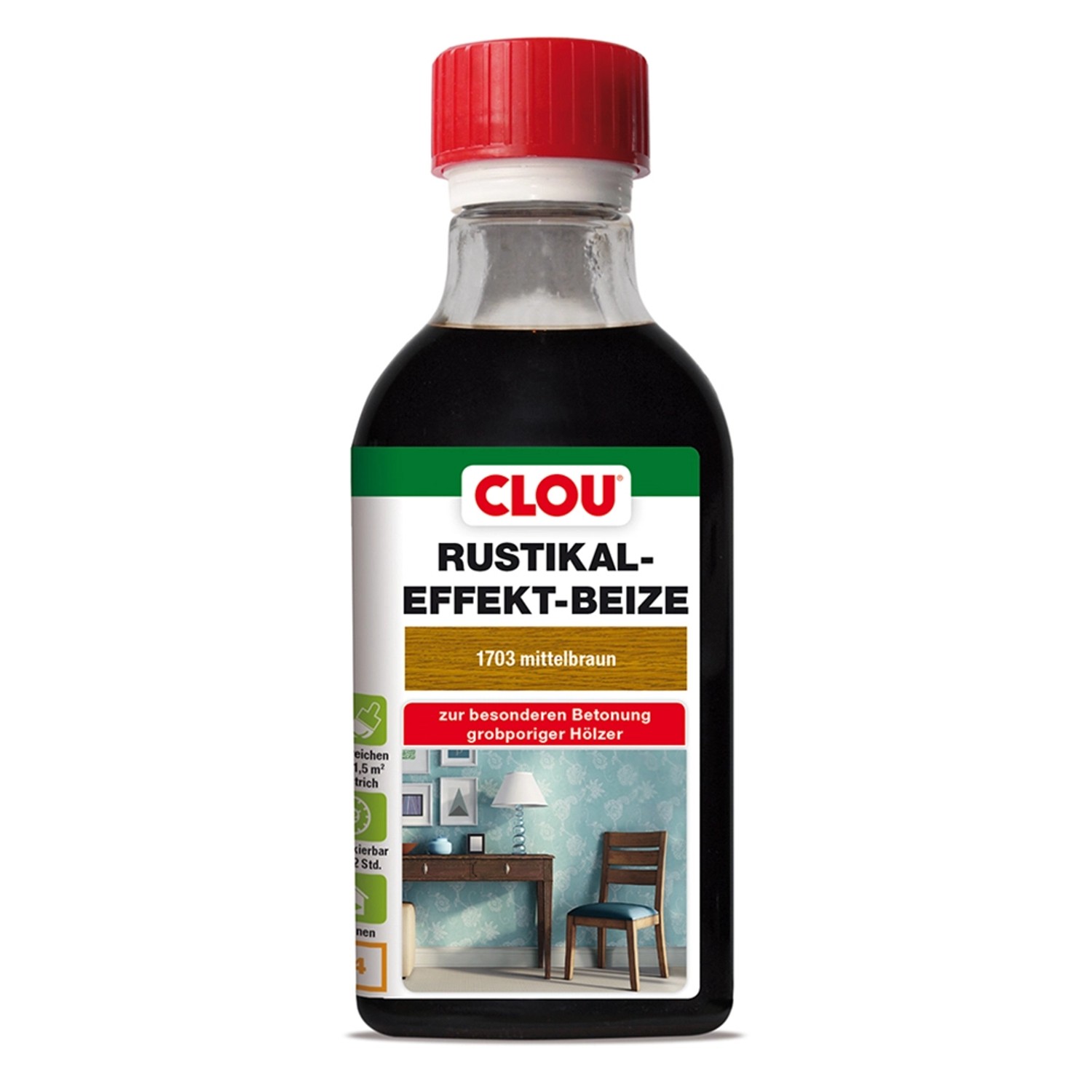 Clou Rustikaleffekt-Beize Mittelbraun 250 ml von CLOU