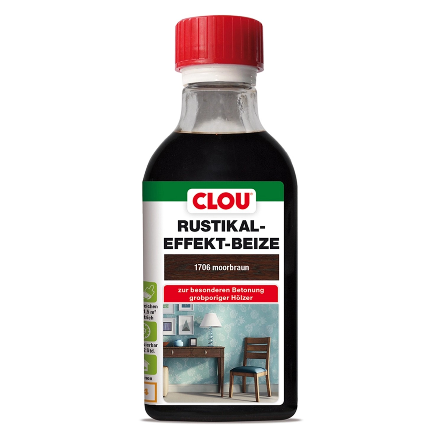 Clou Rustikaleffekt-Beize Moorbraun 250 ml von CLOU