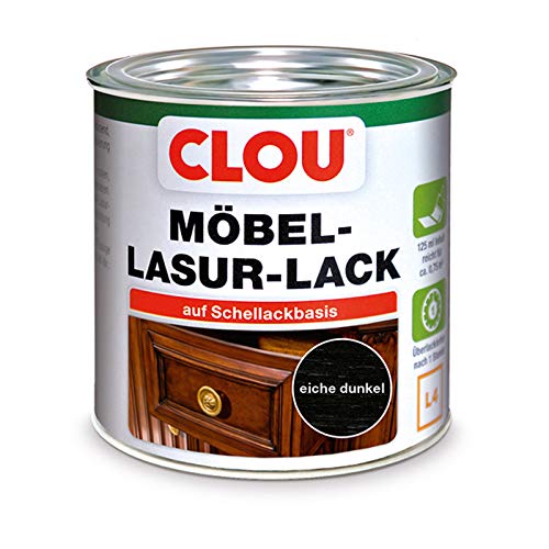Möbel-Lasur-Lack L4 eiche dunkel 0,125 L von CLOU