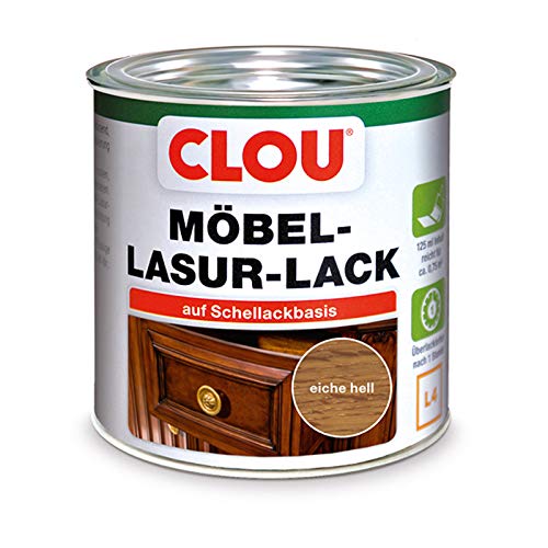 Möbel-Lasur-Lack L4 eiche hell 0,125 L von CLOU