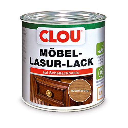 Möbel-Lasur-Lack L4 natur 0,125 L von CLOU