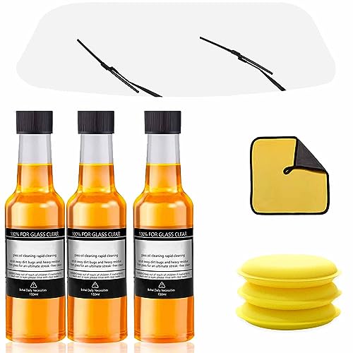 CLOUDEMO Autoglas-Ölfilm-Entferner, Auto-Ölfilm-Entferner für Glas, Auto-Windschutzscheibenreiniger, Autoglas-Ölfilm-Reiniger, Glasreiniger-Spray, Glas-Stripper-Ölfilm-Reiniger (3PCS) von CLOUDEMO