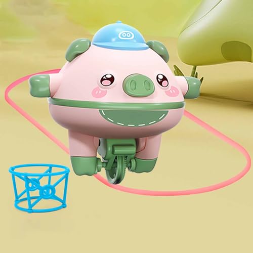 CLOUDEMO Cute Balanced Pig Toys Tightrope Walking Tumbler Piglet Unicycle Toy Roly-Poly Fingertip Gyroscope Balance Robot (Green) von CLOUDEMO